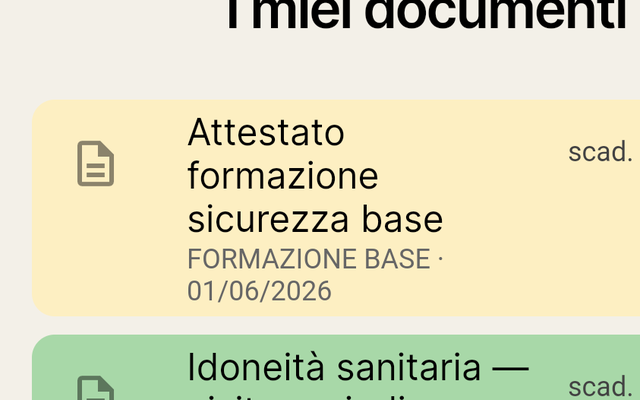 Notifica di scadenza