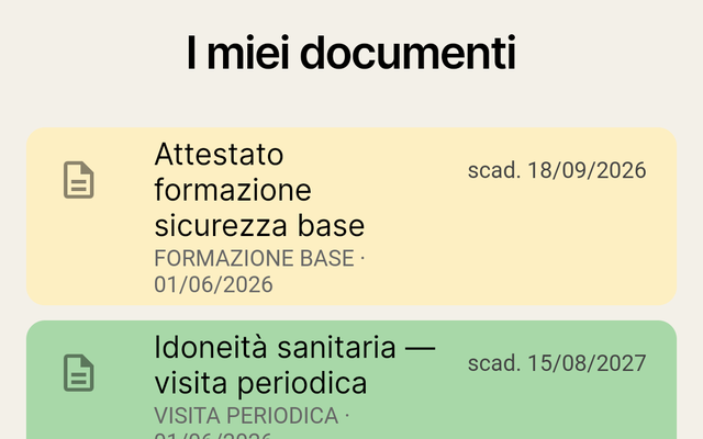 Semafori scadenze